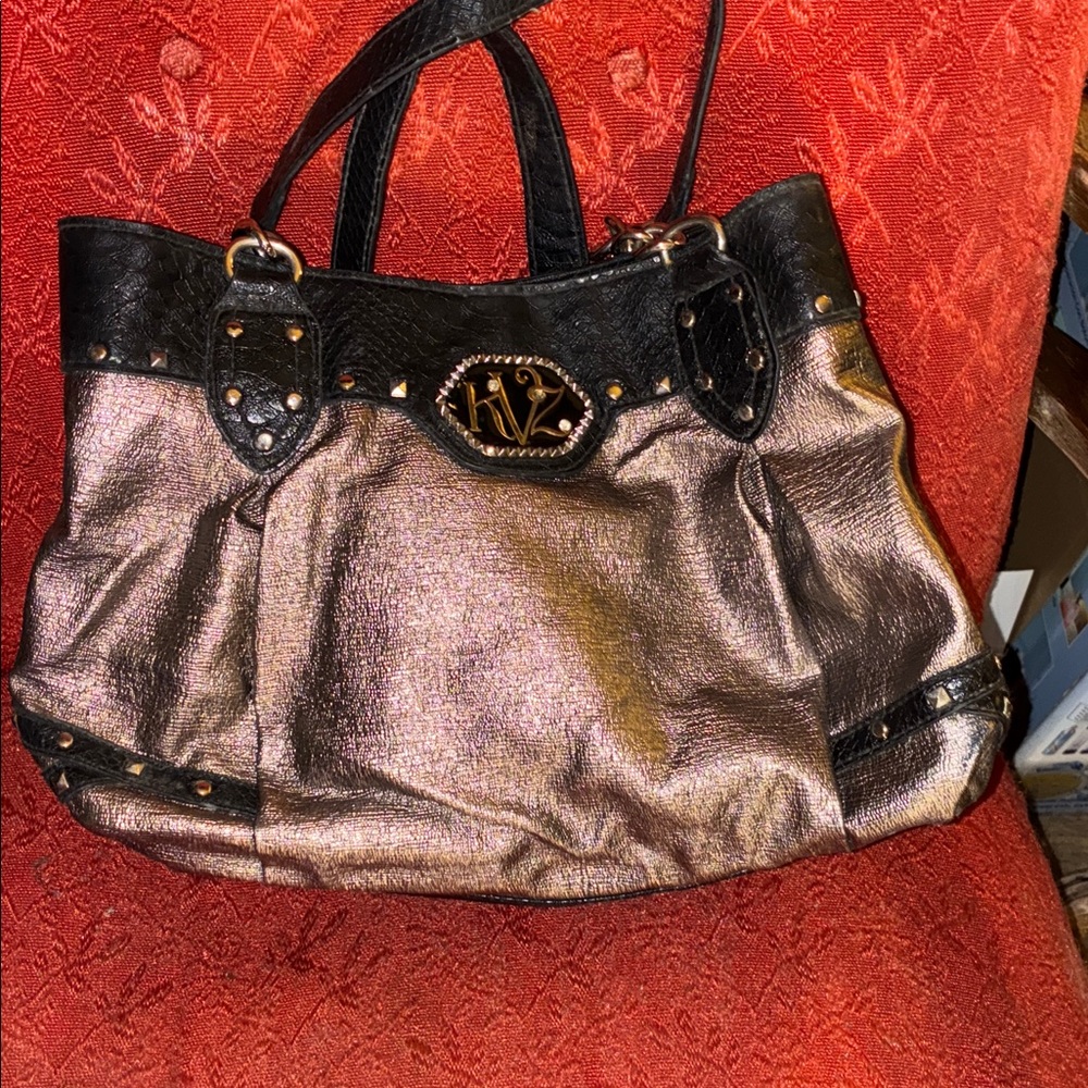 Stylish Black and Gold Women's Bag